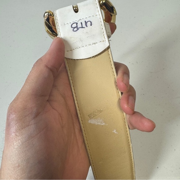 Y2K Women's Preppy Vintage Emmanuel Boho 90s White Belt Petite Small - Picture 14 of 15